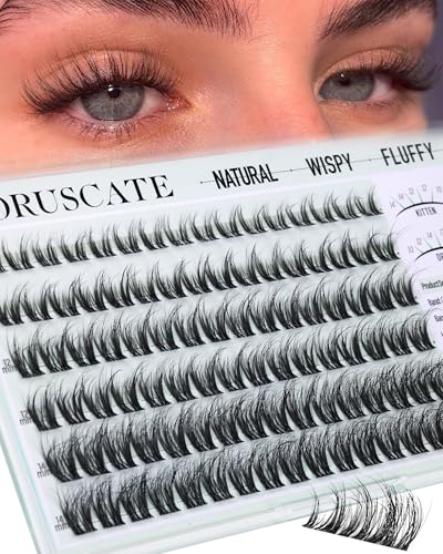 CORUSCATE Lash Clusters Wispy Eyelash Clusters Natural Spider Lashes Cluster with Spikes Kim&Kylie...