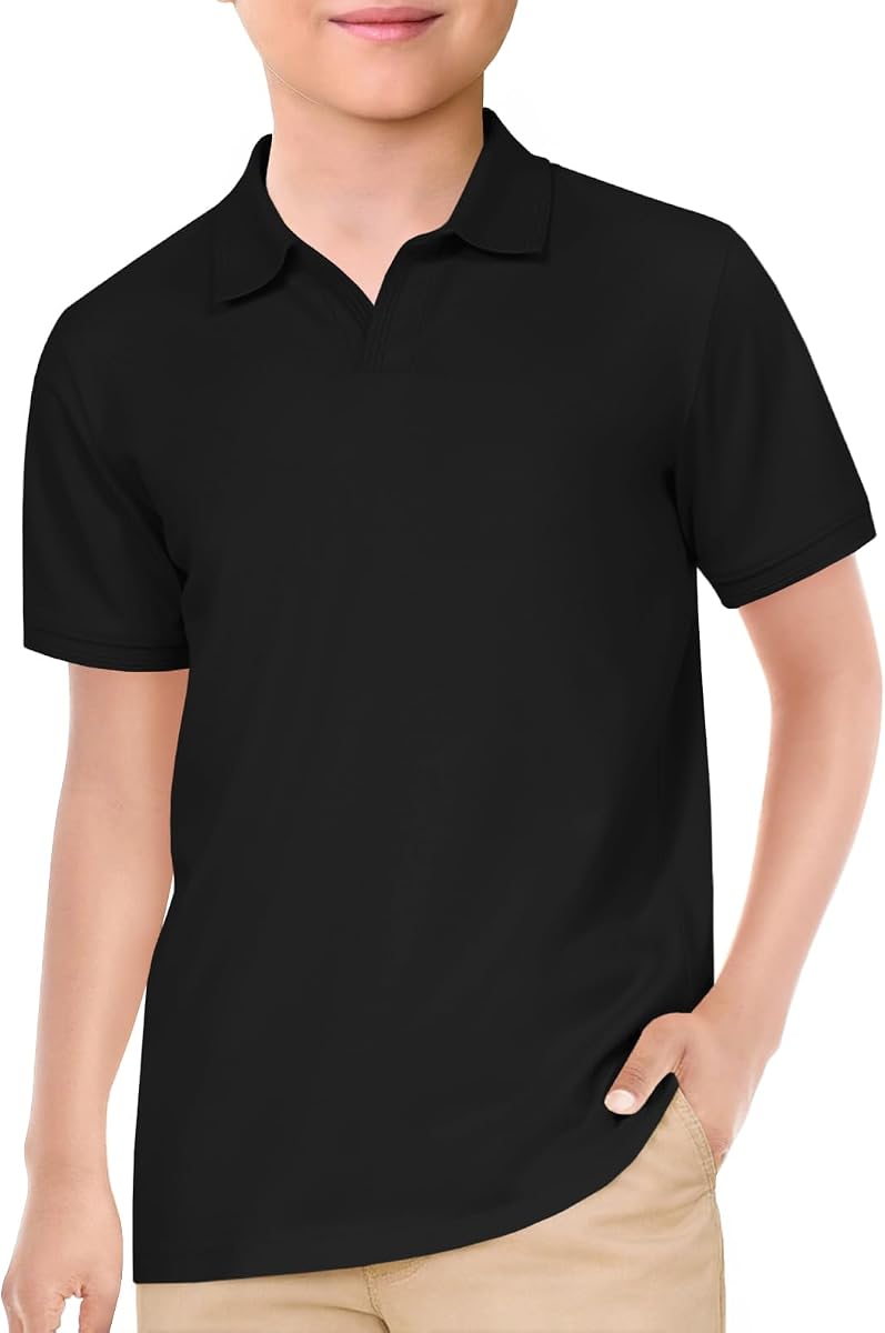 Boys Short Sleeve Polo Shirts School Uniform Shirt