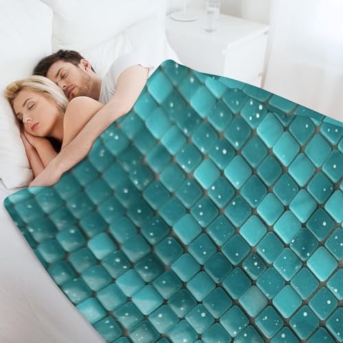 Couverture en micro polaire ultra douce à petits pois chic