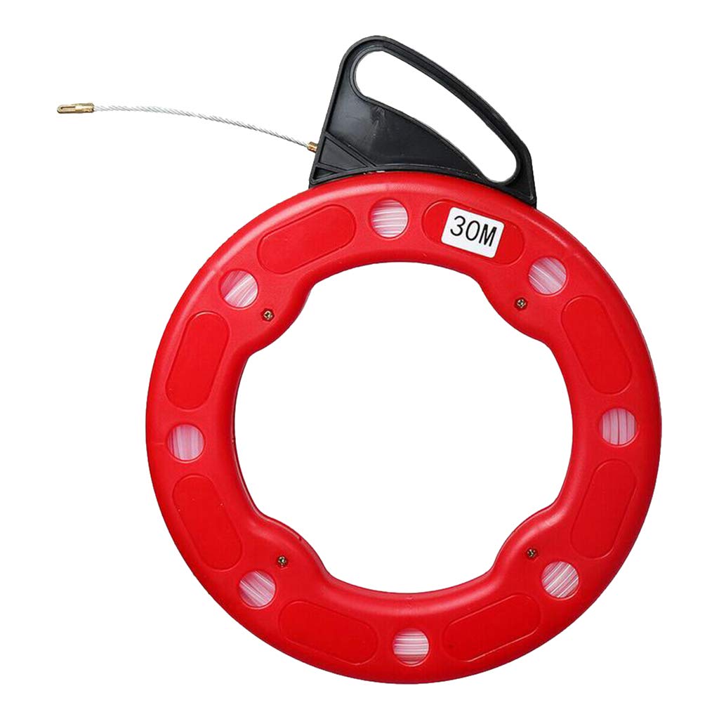 ATORSE™ Fiberglass Fish Tape Pulling 8Mm Dia Non-Conductive Tip Conduit Reel Puller-picture-21