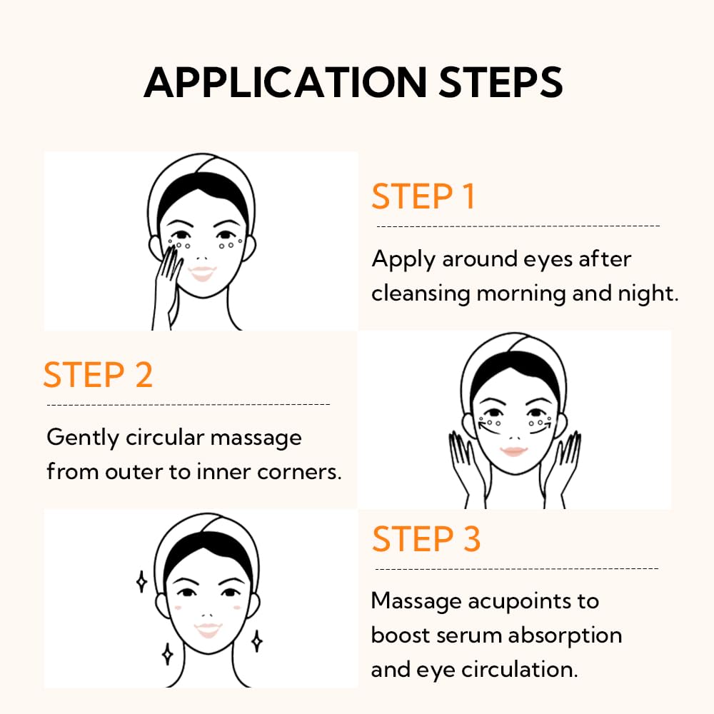 LANBENA Eye Cream for Wrinkles,Anti-Aging Eye Cream with Vitamin C,Reduce Fine Lines,Firm Eye Skin,Puffy Eyes and Dark Circles Treatments - Image 8