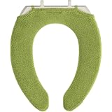 カキウチ トイレ便座カバー U型 約幅87.5×奥行9.5×高さ1.5cm アースグリーン SELECT JUST FIT YNU-156