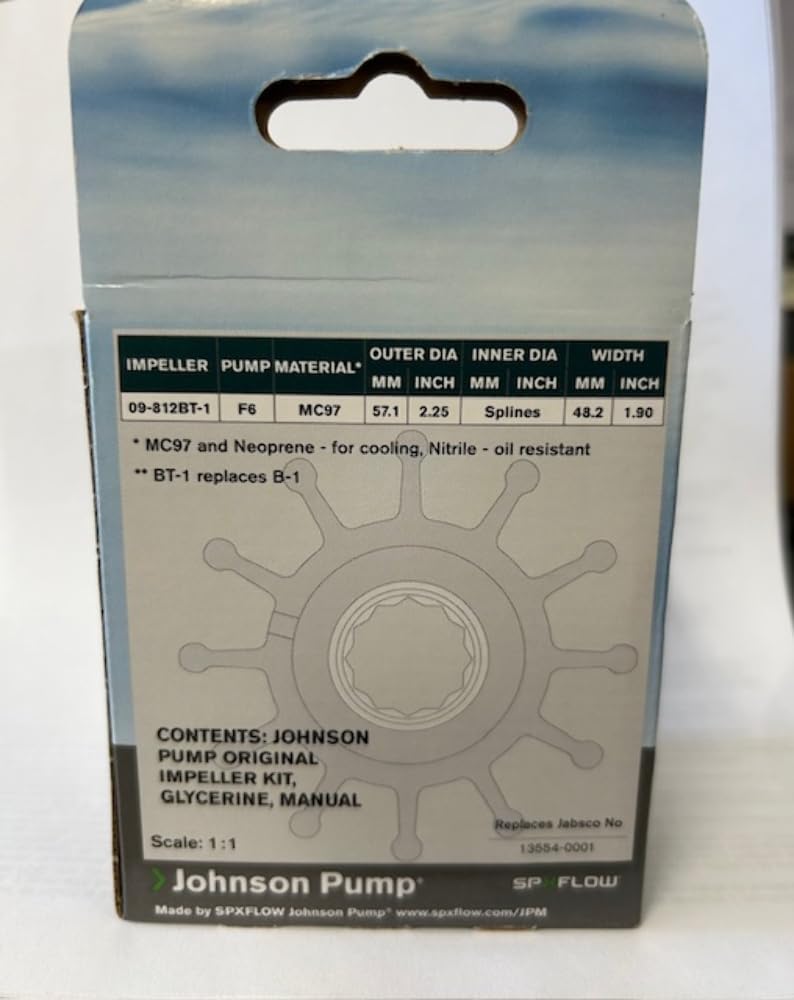 ''Johnson Pump" 09-812b-1 F6 Impeller (Mc97)