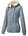 MOVE BEYOND Sweatjacke Damen mit Kapuze Zipper Hoodie Fleecejacke Gefüttert Warme Winterjacke mit Reißverschluss Kapuzenjacke, Grau, Medium