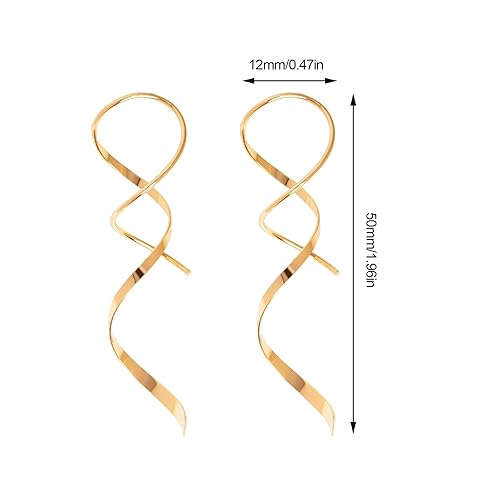 Miniatura 3 de 2Pairs Handmade Threader Earrings Include Gold Dangle Earrings and Silver Dangle Earrings Gifts for Women Graduation, Wedding, Party, Holiday,