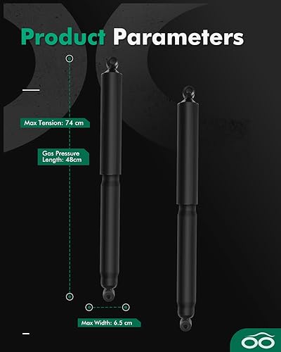Miniatura 3 de SCITOO Amortiguadores, amortiguadores de gas traseros aptos para 2005 2006 2007 2008 2009 2010 2011 2012 para Ford para F-250 Super Duty, 2005 2006