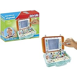 Casa Maletin Playmobil Abacus PLAYMOBIL City Life 71216 Aula Maletín, Problemas matemáticos y Pizarra para Escribir, Juguete Educativo, Juguetes para niños a Partir de 4 años