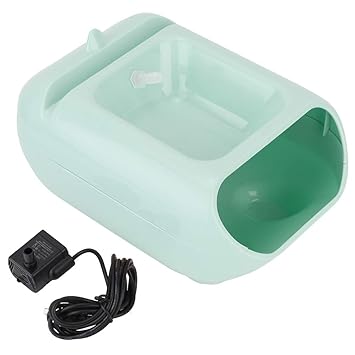 Dog cat Water Fountain Automatic pet Fountain pet Drinking Fountain 67oz (2L) Water Dispenser USB Water Supply Feeder Healthy Fountain Feeder Water Dispenser Bowl for Dogs and Cats(Green)