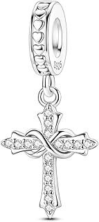 Cross Charms For Bracelets, Sterling Silver Butterfly Charms For Pandora Bracelets, Dangle Pendants &