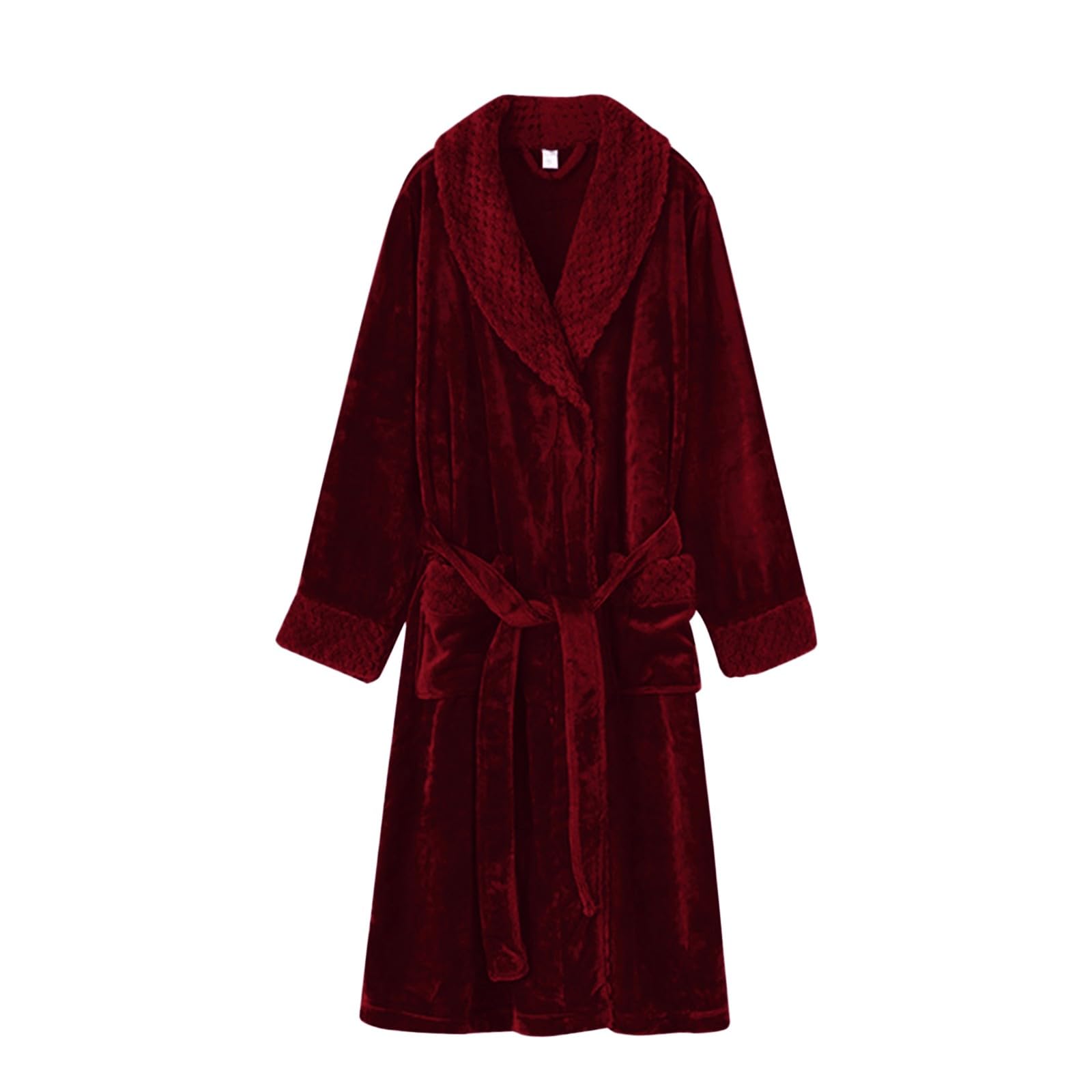 Accappatoio leggero da donna, invernale, in pile, taglie lunghe, elegante