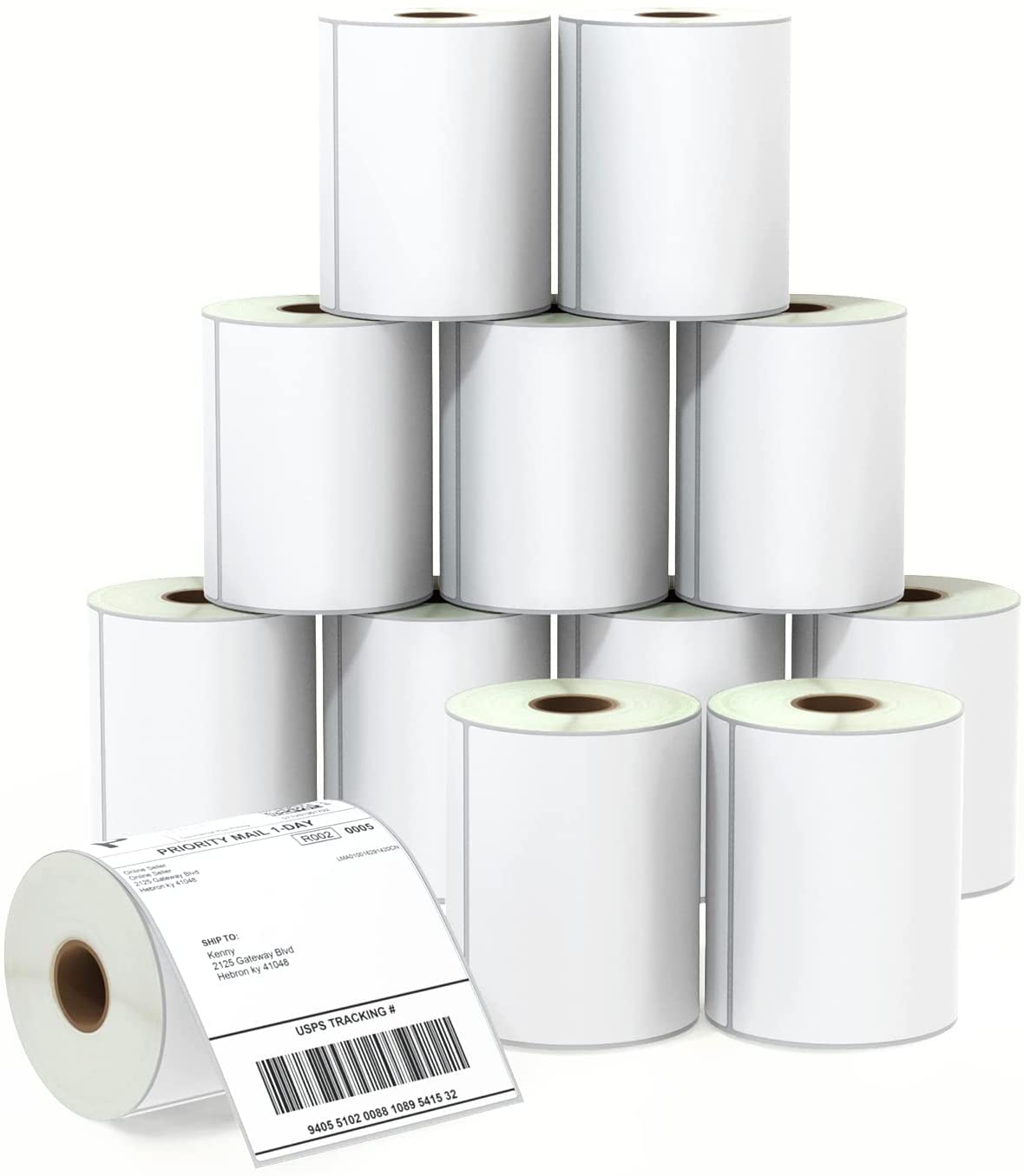 True-Ally 75x50 (Chromo) Barcode Label Sticker - 3 x 2 inches - 75mm x 50mm - 1000 Labels Per Roll - Self Adhesive Sticker for Printing Barcoding (Ribbon Required) (20 Roll per Pack (20000 Labels))