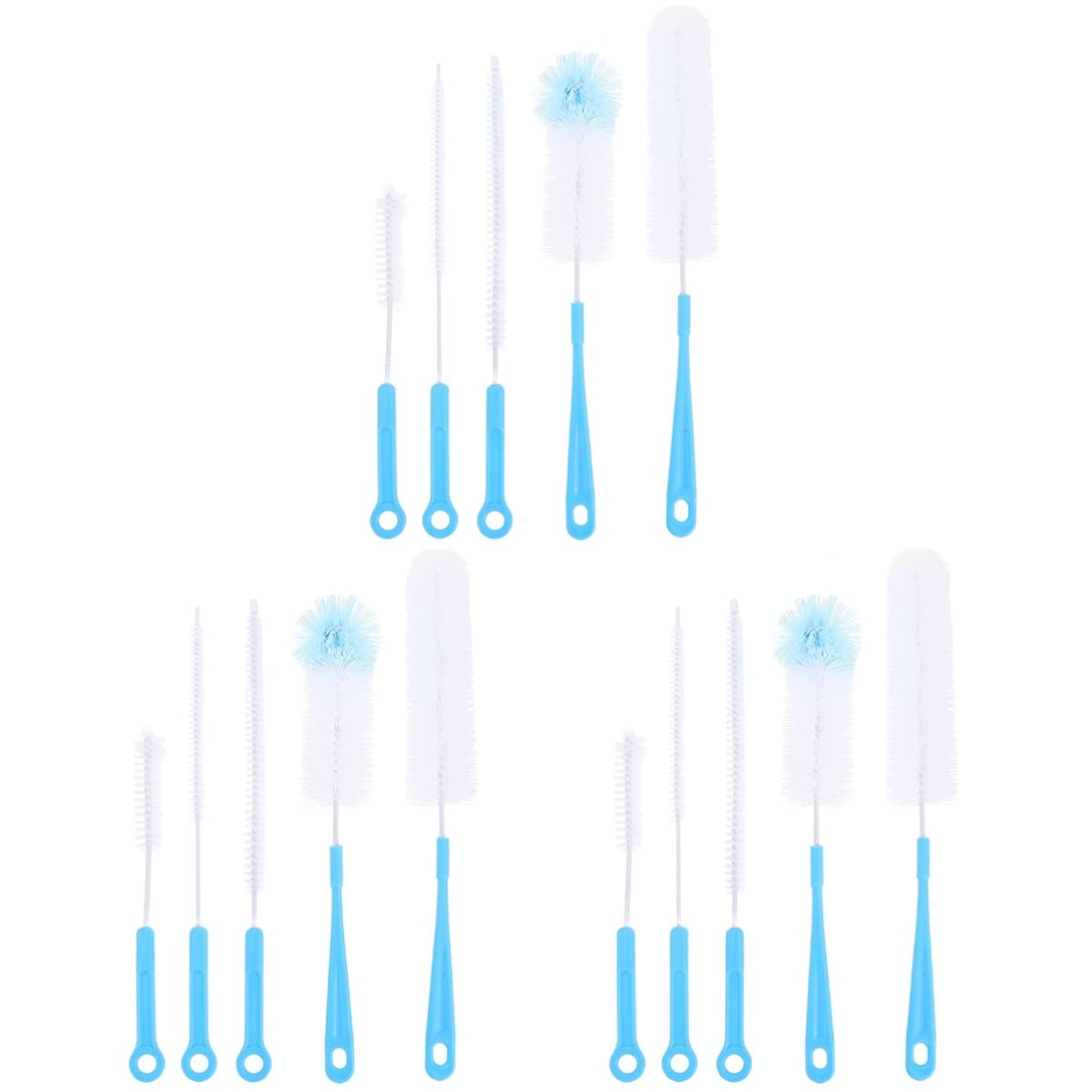 15 Pièces Brosse de Nettoyage Cleaning Brush goupillon Nettoyage pour Brosse à Bouteille de Lait gobelet pour bébé Nettoyeur de vitre à Paille à biberon PP
