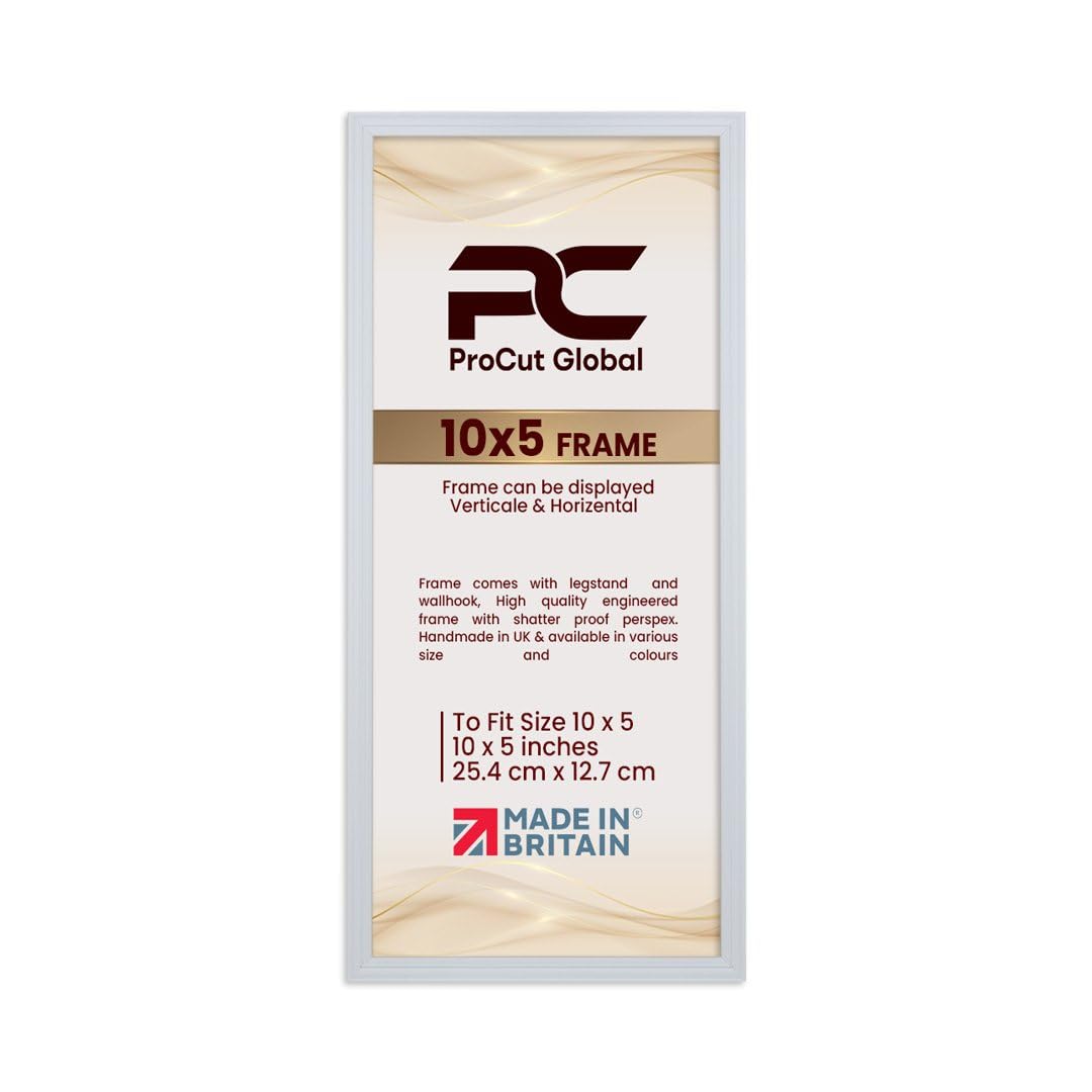 Procut Global Classic White Picture Frames For Photos - 10x5"