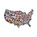 TDC Games USA Shaped Vintage Postcard Jigsaw Puzzle, 1,000 Pieces