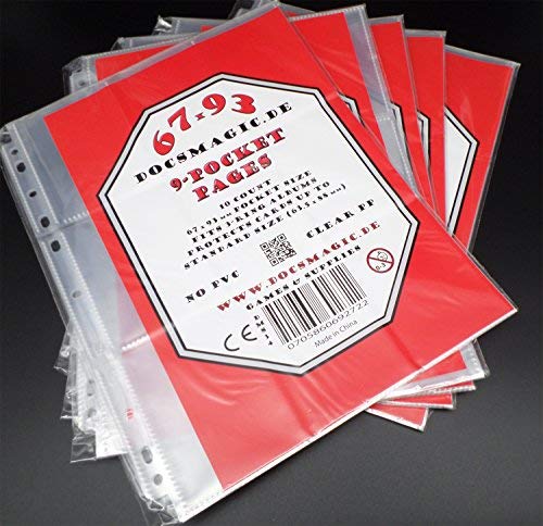 docsmagic.de 50 9-Pocket Pages - 11-Hole - 3-Ring Album - MTG - YGO