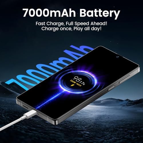 JQAKP I25 Ultra Smartphone 16+512GB | Android 14 | Snapdragon 8 Gen 3 | 68MP+108MP Dual Camera | 7000mAh Battery | 6.99" FHD+ Display | Outperform Competitors in Speed & Power (Green) - 4