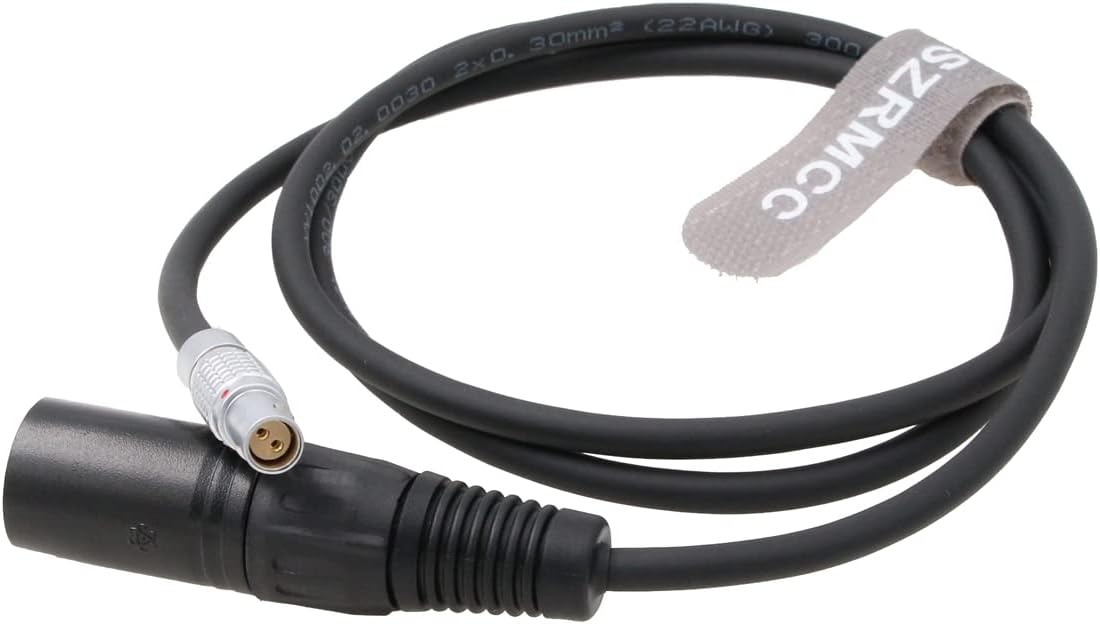 SZRMCC Komodo 2 Pin Female to Anton XLR 4 Pin Power Cable for RED Komodo Camera (30cm)