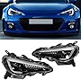 Dpofirs LED Projector Dynamic Headlights, Durable ABS Housing Plug and Play, Automotive Headlight Assemblies for BRZ/FR‑S 2012‑2020 LHD