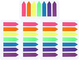 700 Pcs Page Markers Arrow, borte 5*140Pcs Arrow Highlighters Arrow Fluorescent Sticky Notes Writable Page Markers Multicolor with a Gift Panda Key Chain