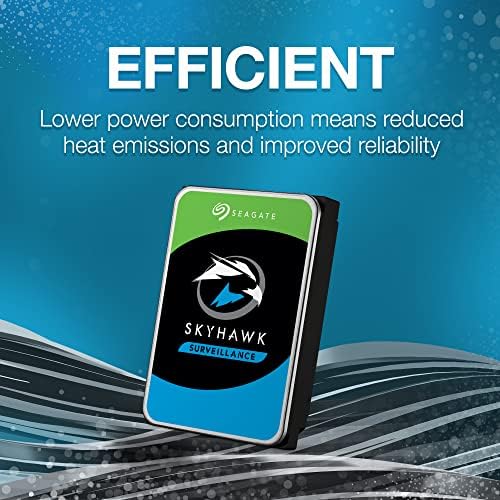 Seagate Skyhawk, 6TB, Video Internal Hard Drive, 3.5", SATA, 6Gb/s, 256MB Cache, for DVR/NVR Security Camera System, with Drive Health Management, and in-house Rescue Services, FFP (ST6000VXZ01)