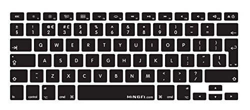 MiNGFi Protection Clavier Silicone Anglais QWERTY pour MacBook Pro 13