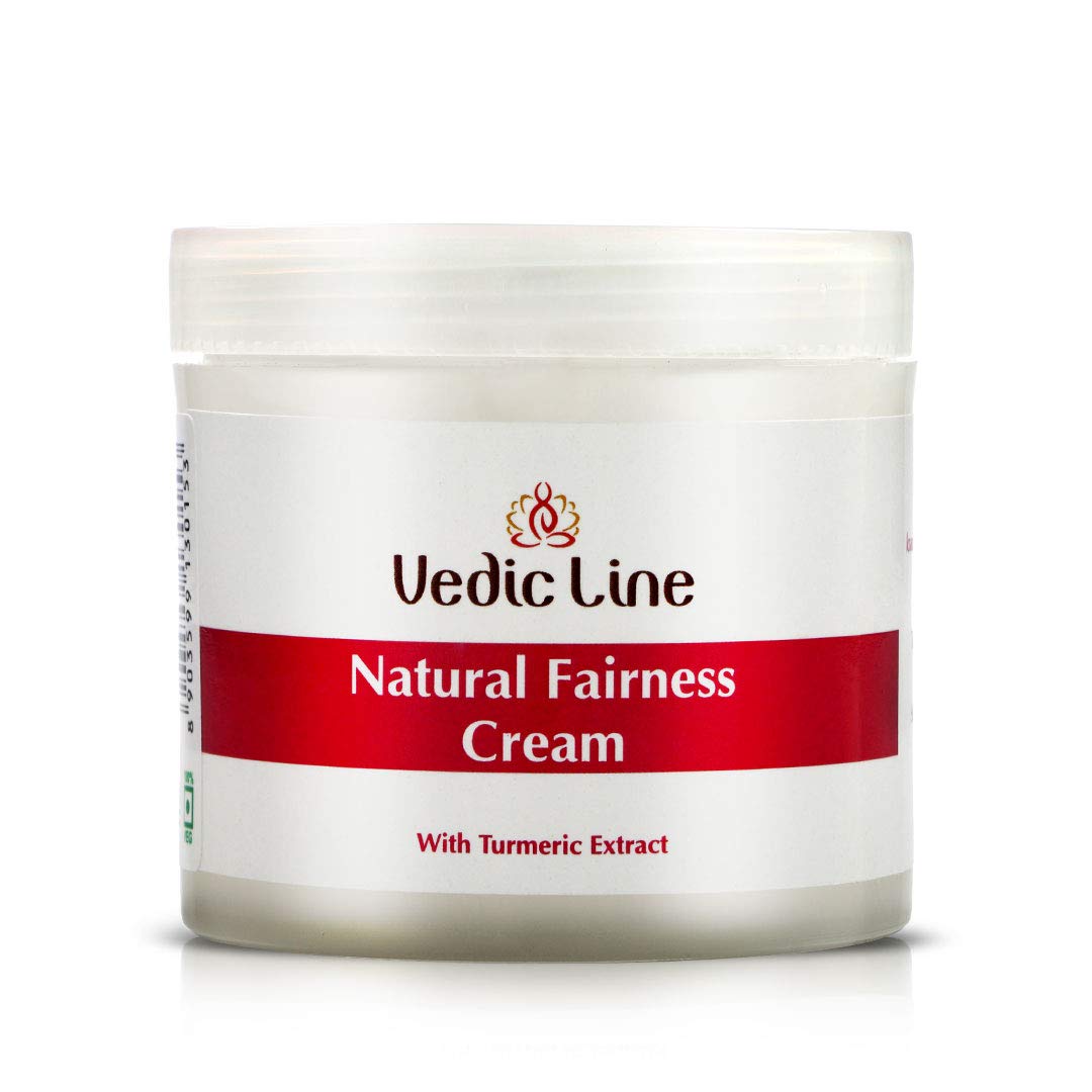 Vedicline Natural Fairness Cream, Reduces Redness, Pimples & Acne with Turmeric Extract, Mango Extract, Soya Oil for Restoring Fairness Glow, 100ml