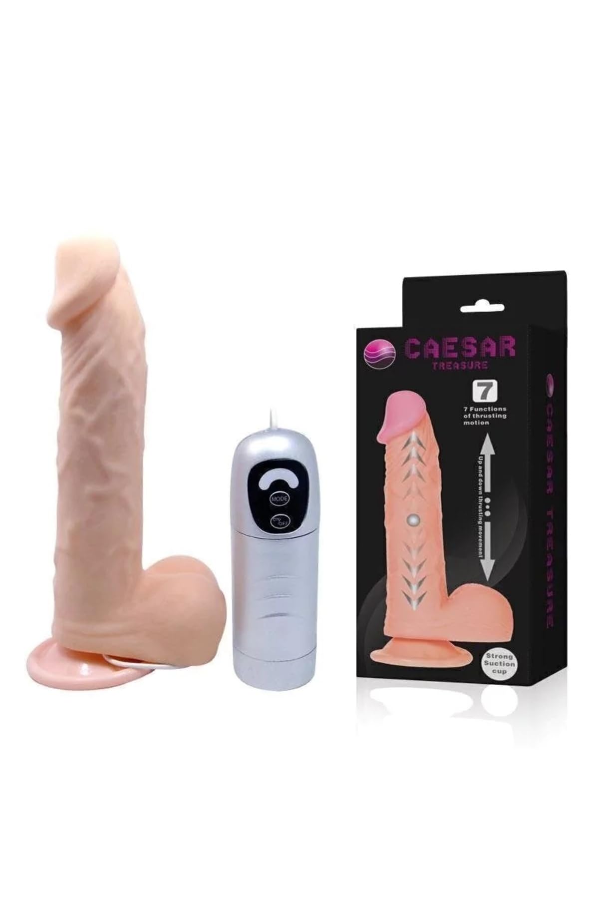 20 CM Kıkırdaklı Yapıda Titreşimli Kalın Vibratör Penis TEN