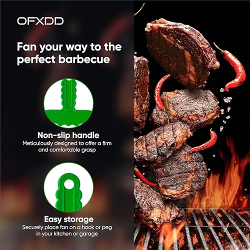 Abanico manual de plástico para parrilla miniatura 4
