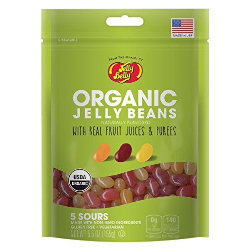 Jelly Belly Organic Sour Jelly Beans in Resealable Standup Pouch (5.5 Ounce)