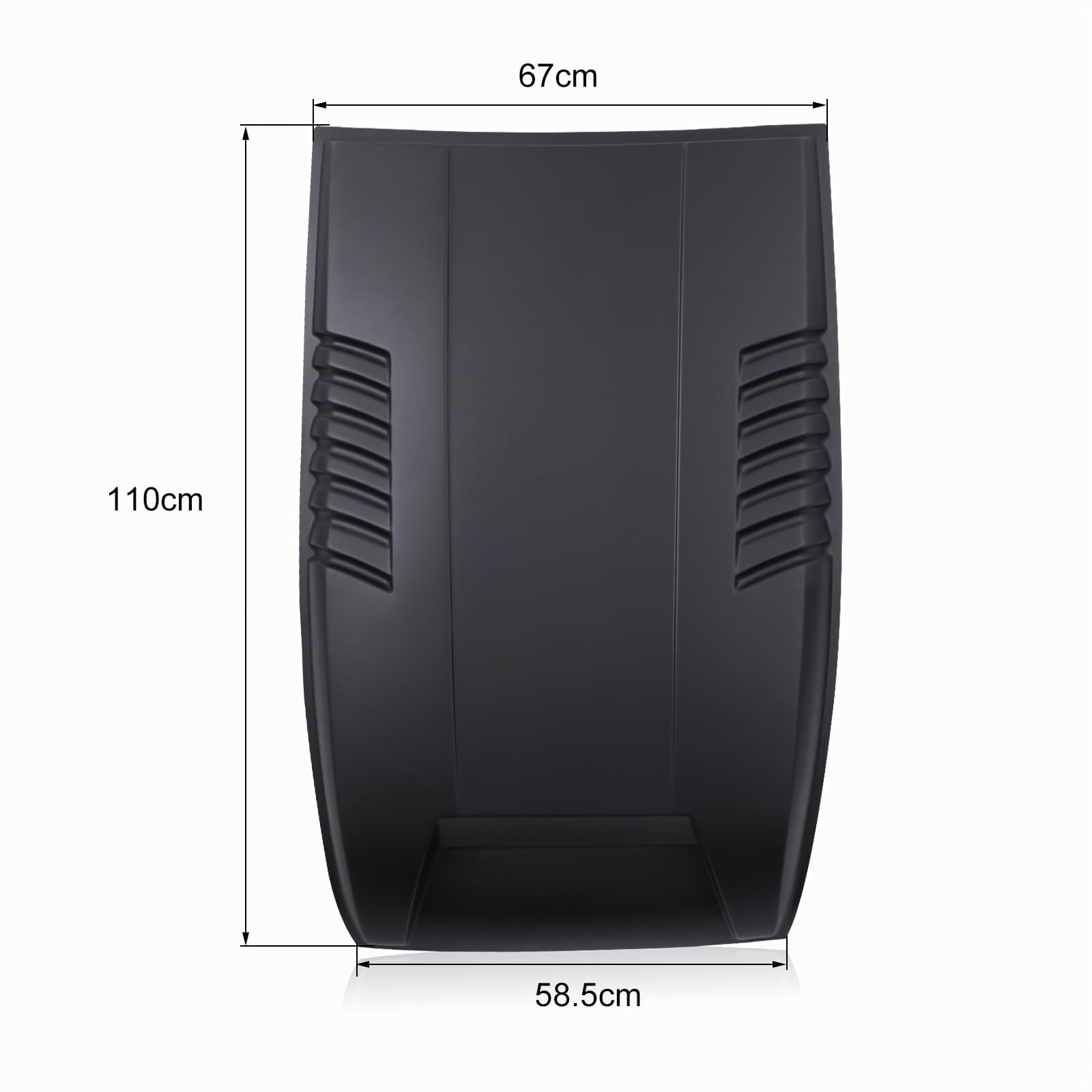 Protection de capot pour Ford Ranger Wildtrak 2015-2022 Raptor Limited XL XLT Tremor T7 T8 4X4, Couvercle de Pelle de Ventilation de Capot Couvercle d’Aération Décoratif (Noire)