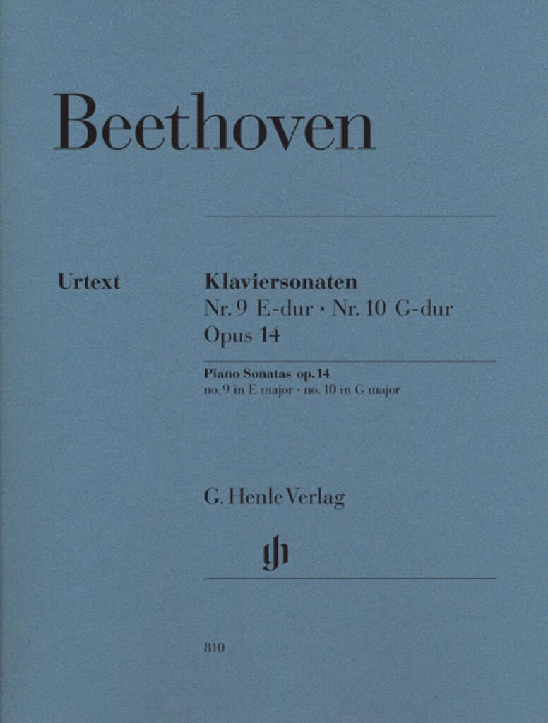 Sonata No. 9 in E op 14/1 & Sonata No. 10 op 14/2 - piano - (HN 810): Instrumentation: Piano solo