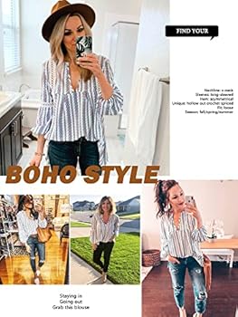 ZXZY blusa feminina de manga comprida e gola V, estampa floral