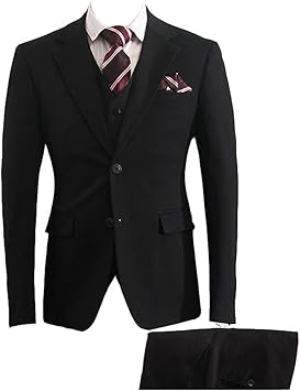 Amazon Co Jp Lomohanaga スーツ メンズ ビジネス スリムスーツ 男性用 おしゃれ ベスト付きフォーマルスーツ メンズ 3ピース スーツ 結婚式 3点セット二次会 結婚式 卒業式 入学式 面接 通勤 パーティー カジュアルスーツ 卒業式 入社式 Suit 服 ファッション小物