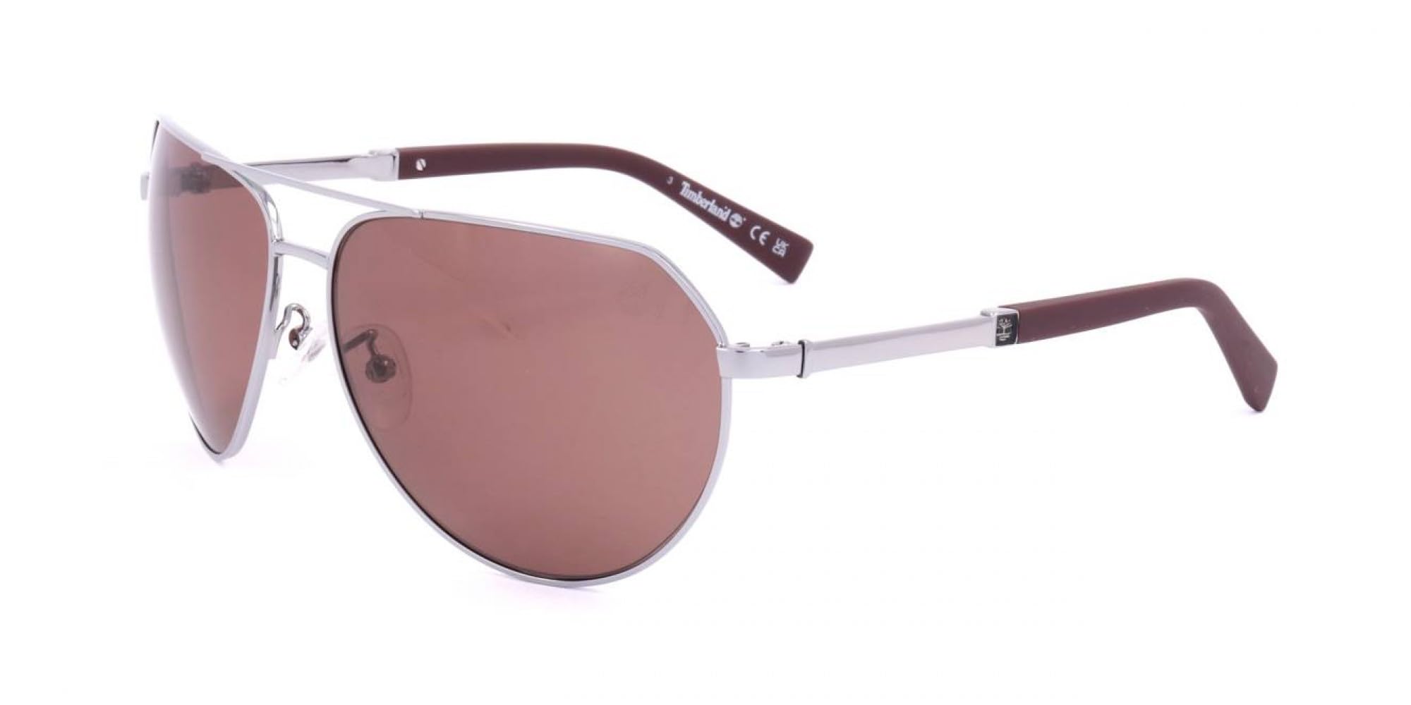 TIMBERLAND Gafas de sol polarizadas Pilot TB9340-H08H60 para hombre, Gris plomizo brillante, 60