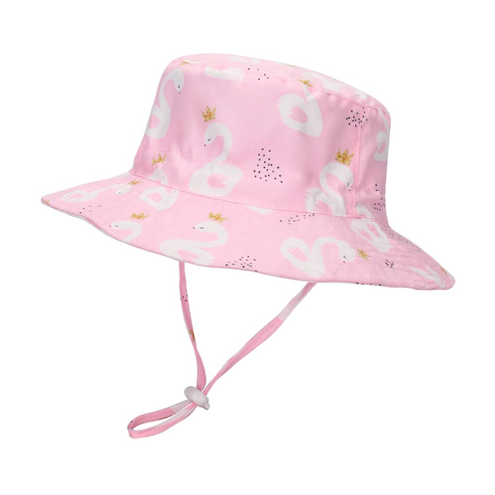 LACOFIA Sombrero de Sol bebé Gorro Verano para niños Sombrero Playa de ala Ancha Proteccion Solar para niños con Correa Ajustable para la Barbilla