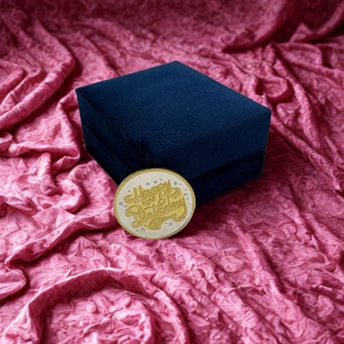 Image of 999 Fine Silver Happy Birthday silver coin with 22 kt gold plating in a temper proof pack