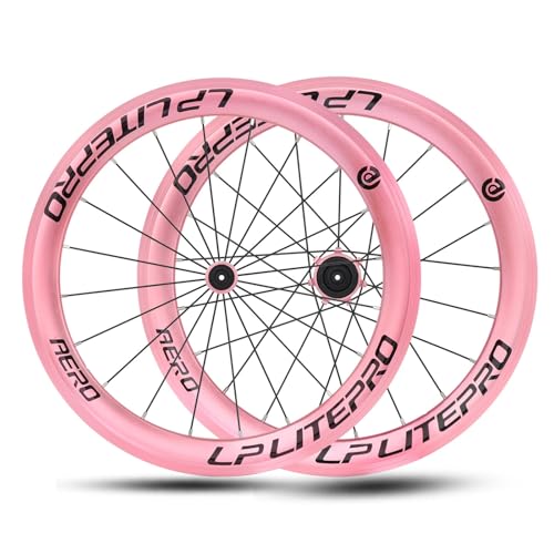 349/406 BMXホイールセット 16/20インチ 折りたたみ自転車 Vブレーキ クイックリリースハブ 74/130mm 7/8/9/10スピードカセット用(Pink 406)