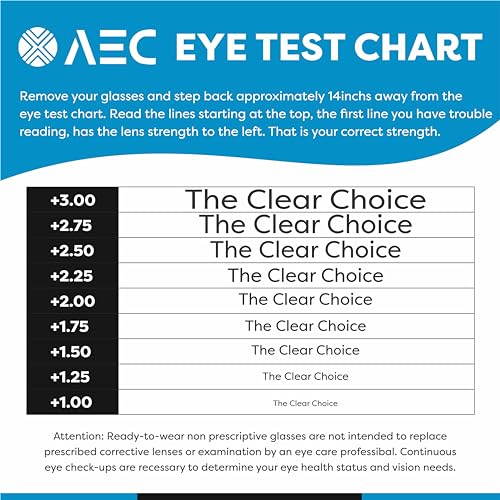 Image of AEC Aero Wide Fit Reading Glasses | Lightweight TR90 Frame with BlueRazr Blue Light Blocking Lenses | Comfortable Unisex Readers for Men & Women