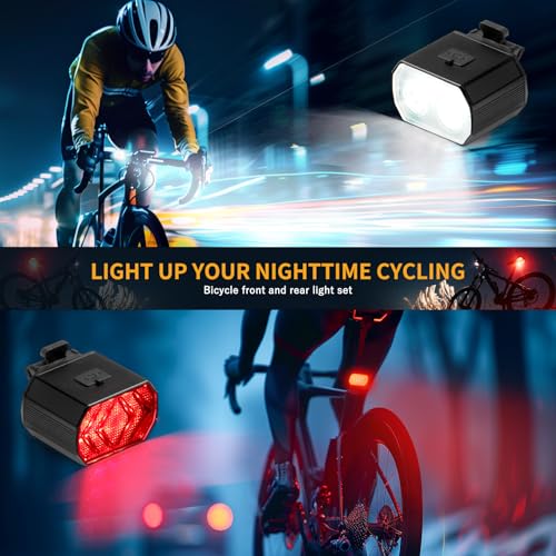 Blendura Luces Bicicleta Delantera Y Trasera, Luz Trasera Bicicleta Delantera IPX6 Luz Bicicleta 6 Modos de Iluminación, Luces Bicicleta para Montar Noche/Acampar, Carretera/Montaña - imagen 2
