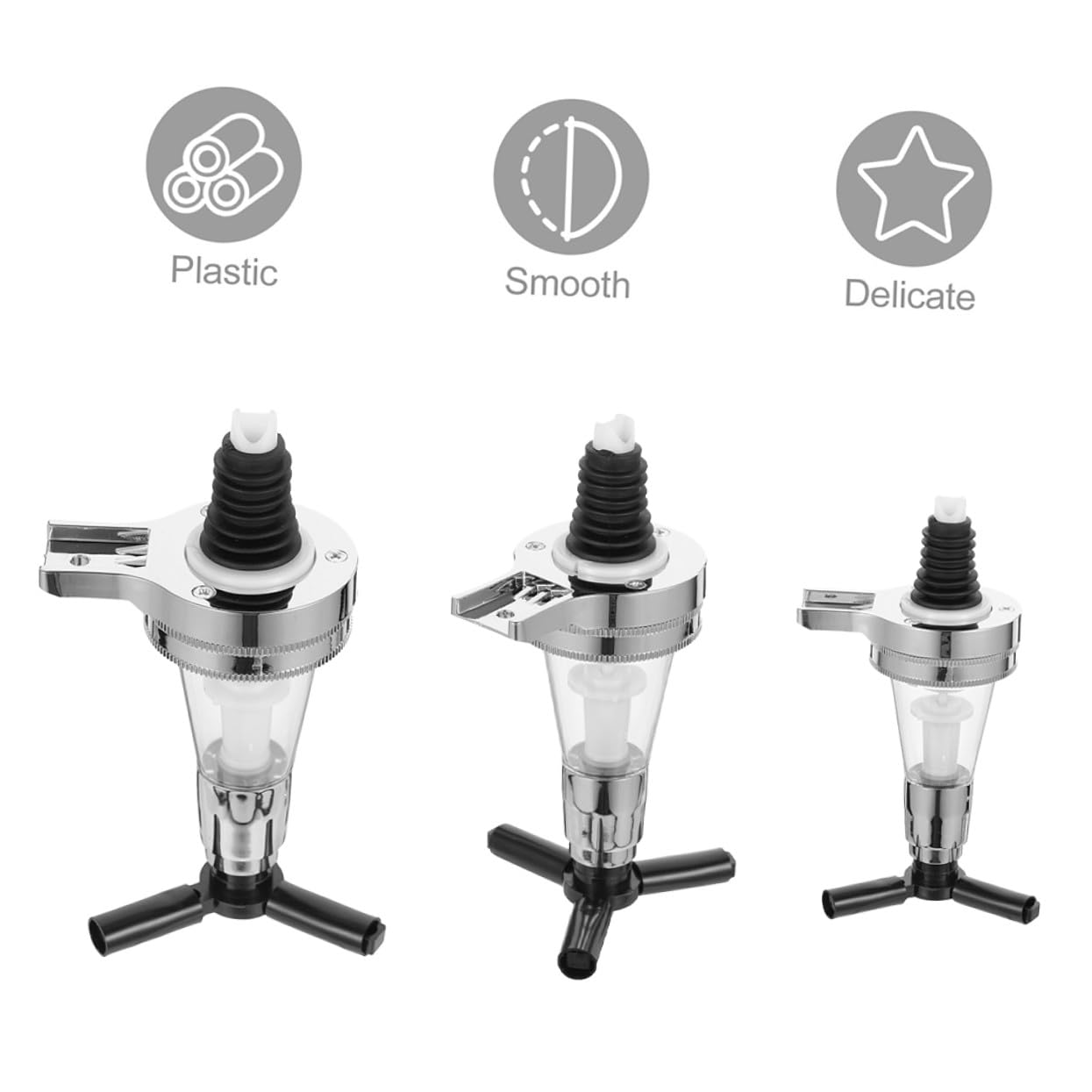 3 piezas Dispensador de Vino Montado Pared Dosificador de Bebidas con Bomba Precisa de Surtidor de Plástico y Silicona Seguro para Licor y Jugos Diseño Elegante y Fácil Uso