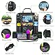 CECOMBINE 2 Stück Auto Organizer Kinder Rücksitzschoner, Wasserdicht Rückenlehnenschutz Auto Kinder mit Tablet Tasche, Autositz Organizer Kick-Matten-Schutz (Schwarz)
