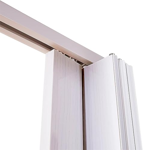 Miniatura 7 de Puertas de armario de acordeón multipliegues para interiores, puertas plegables deslizantes de PVC, puerta plegable de acordeón portátil retráctil