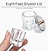 siyuwuro 2PCS Crystal Glass Dappen Dish for Acrylic Nails Clear Mini Nail Bowl with Lid Nail Art Tool for Acrylic Powder Liquids