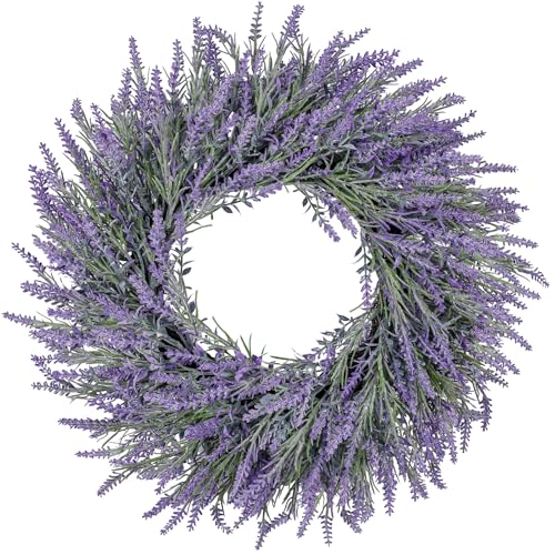 26 Inch Large Lavender Wreaths for Front Door Outside Summer
