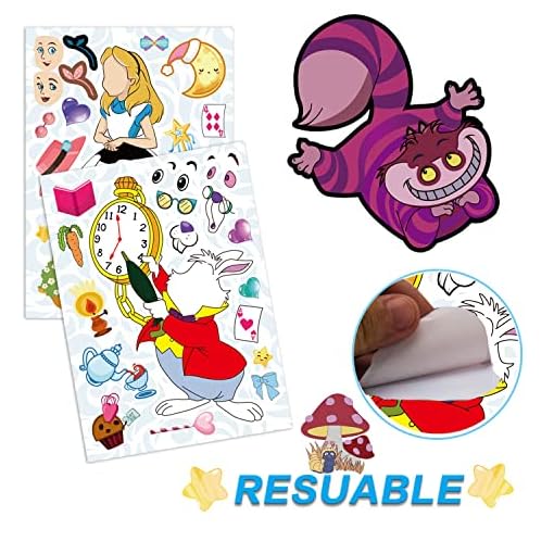 36Pcs Make your own Alice in Wonderland stickers sheet - Image 6