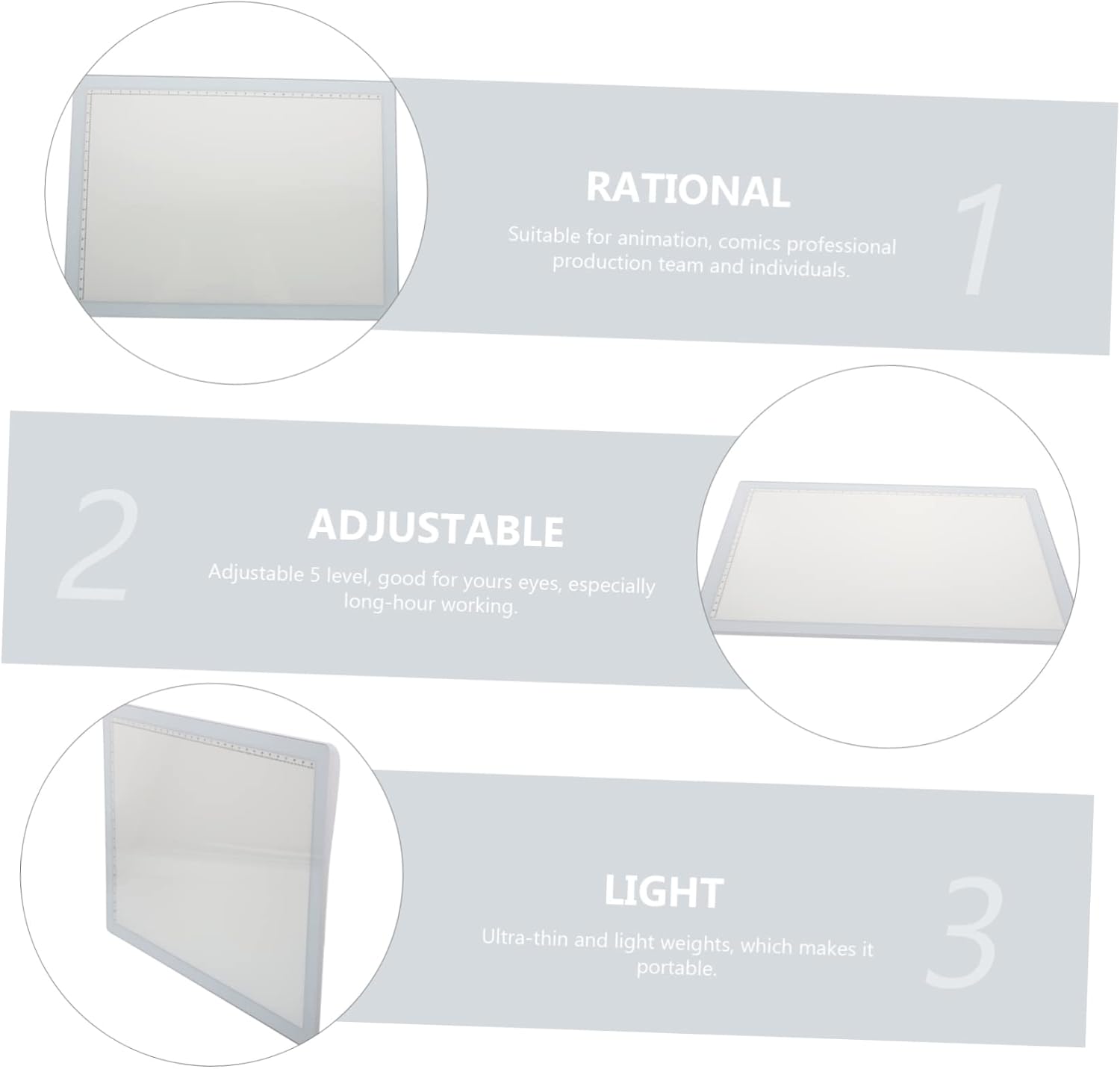 STOBOK Magnetic Drawing Board White Writing Board Tracing Drawing Light for Adults USB Copy