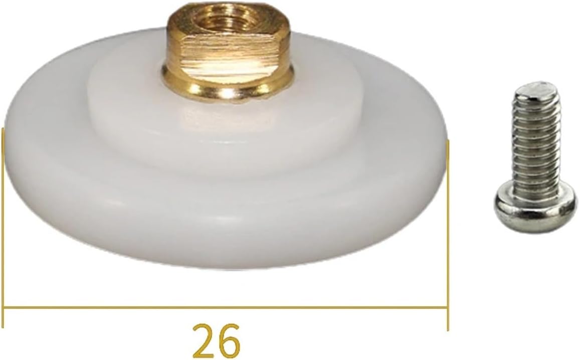 SBTRKT 8pcs 26mm Diameter Shower Room Pulley Bathroom Sliding Glass Door Wheels Nylon Copper Roller Shower Parts Replacement