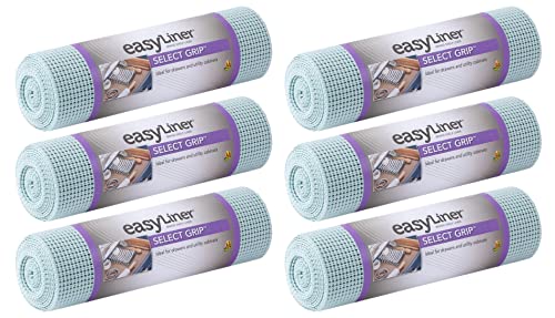 Duck Easyliner Brand Select Grip Shelf Liner, Sky Blue, 12 In. X 10 Ft, 6 Rolls, 10' #TOP15