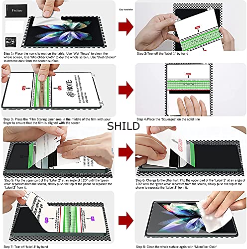 Image of SHILD Acrylic Screen Guard For Smartphone (Transparent) Edge To Edge Full Screen Coverage With Easy Installation Kit (Fold 3)