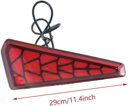 Riloer Red Lens LED Rear Bumper Reflector Light, Compatible with Toyota 2014-2018 NOAH VOXY 80 Series, DRL Bumper Reflector Brake Tail Flowing Turn Signals